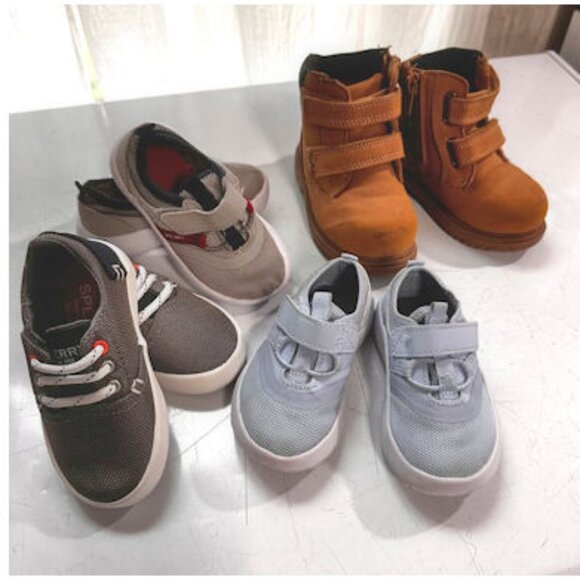 4 pair Kids Shoes, Wonder Nation, Sperry, Sneakers/Workboots, Size 5 & 6 - Picture 7 of 7